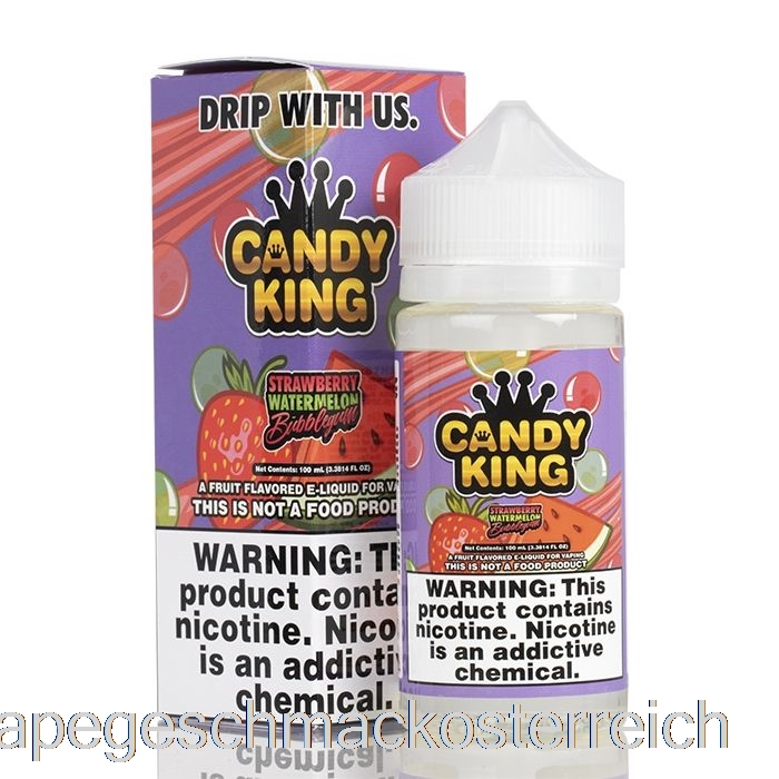 Erdbeer-Wassermelonen-Kaugummi – Candy King – 100 Ml, 6 Mg Vape-Geschmack